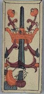 Carta de juego italiana, siglo XVII