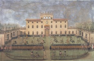 Justa en la Villa Imperial de Poggio a Caiano de Italian School