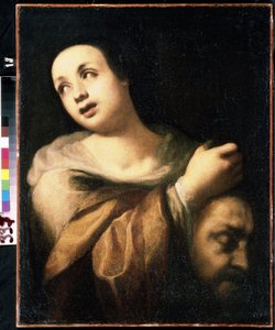 ""Judith presentando la cabeza de Holofernes"" (Judith con la cabeza de Holofernes) Pintura de la escuela italiana del siglo XVII Museo de Arte Mikhail Kroshitsky, Sebastopol (Sebastopol) Ucrania