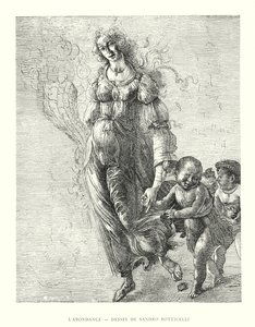 La Abundancia, Dibujo de Sandro Botticelli