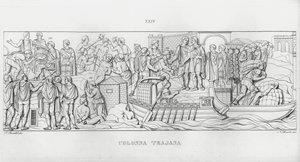 La Columna Trajana (grabado) de Italian School