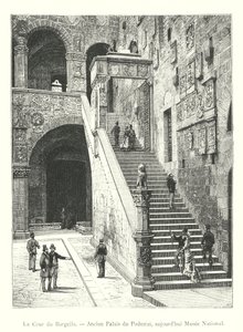 El patio del Bargello, antiguo Palacio del Podestà, hoy Museo Nacional de Italian School