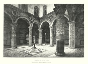 El Patio del Palacio Viejo, Ornamentación por Michelozzo Michelozzi de Italian School