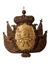 Gran talla armorial barroca, c.1700 (madera) de Italian School