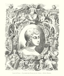 Laura de Noves, Facsímil de un retrato del siglo XVI, Museo Británico de Italian School
