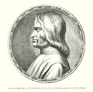 Laurent el Magnífico, Facsímil de un Retrato de Luc Vostermans, prueba del Museo Británico