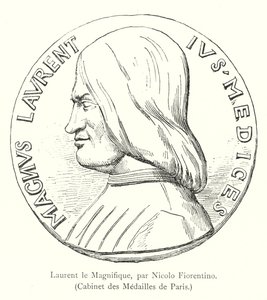 Lorenzo el Magnífico, por Nicolo Fiorentino, Gabinete de Medallas de París