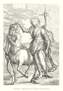 El Centauro, Sandro Botticelli, Colecciones de Florencia, Pitti (grabado) de Italian School