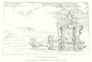 El carro de Venus y los Amores, Fiestas del Matrimonio del Gran Duque Francisco y Bianca Capello (grabado) de Italian School