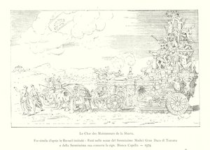 El Carro de los Mantenedores de la Sbarra, Facsímil del Recueil intitule, Festi nelle nozze del Serenissimo Medici Gran Duca di Toscana e della Serenissima su consorte la sign, Bianca Capello