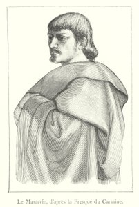 Masaccio, según el fresco del Carmine (grabado) de Italian School