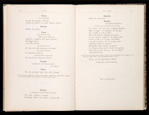 Libreto de La Tosca de Giacomo Puccini, Edición Ricordi, Italia de Italian School