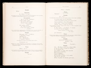 Libreto de Tosca de Giacomo Puccini, Edición Ricordi, Italia de Italian School