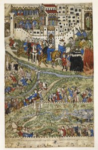MS Add.27695 fol.6v La destrucción de los templarios y la muerte del rey Felipe IV (1268-1314) de Francia, ilustración del 