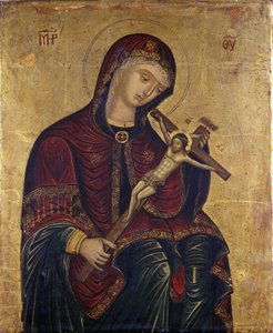 María con el Crucifijo de Italian School