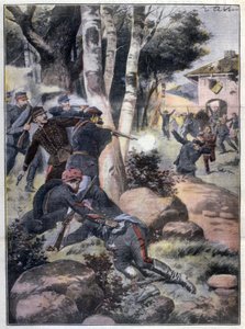 Revolución Mexicana: combates entre el ejército y los rebeldes Ilustración de Abbo en "L