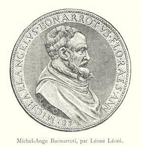 Miguel Ángel Buonarroti, por Leone Leoni