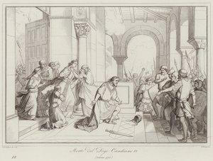 Muerte del Dogo Candiano IV, 976 de Italian School