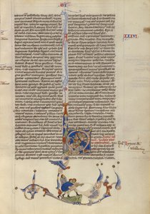Moisés golpeando la roca para sacar agua para los israelitas, c.1250-1262 de Italian School