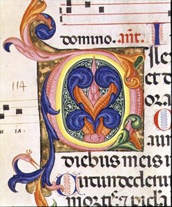 Ms 559 f.206v Inicial historiada 