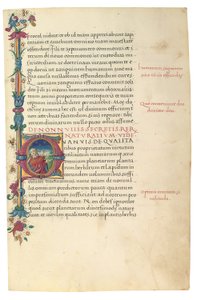 PSEUDO-ARISTOTLE, Secreta secretorum; "MARDOCHEUS IUDEUS", Epistola ad Alexandrum de cognitione veri dei; ADAM DE MONTALDO (fl. c.1450-1495), Divinitus prolata iudicia sive premonita; Quedam alia summatim posita iudicia, Roma, c.1490 (tinta y color sobre v de Italian School
