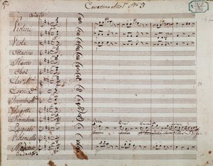 Página de partitura musical del Acto I de la ópera 
