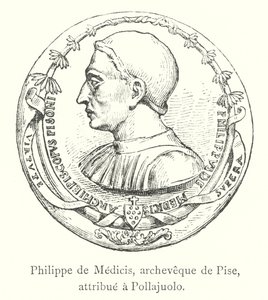 Felipe de Médici, Arzobispo de Pisa, Atribuido a Pollajuolo de Italian School