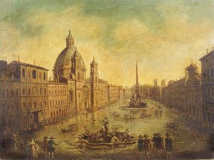 Piazza Navona inundada