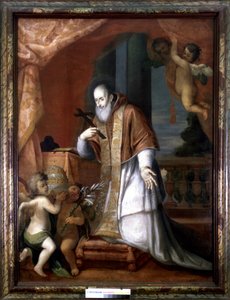 Pío V (1504 - 1572). Pintura anónima de una iglesia lombarda de Italian School