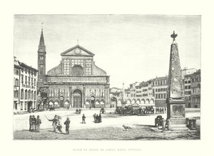 Plaza e Iglesia de Santa Maria Novella de Italian School