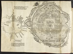 Plan de México, en Hernando Cortés, La preclara narratione di Ferdinando Cortese della Nuoua Hispagna, Venecia de Italian School