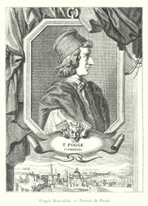 Poggio Bracciolini, retrato de Picart de Italian School