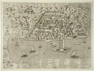 Puerto y Ciudad de Argel, c.1572 de Italian School