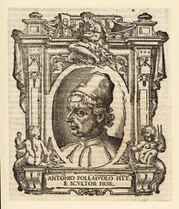 Retrato de Antonio del Pollaiuolo, pintor, escultor, grabador y orfebre italiano del Renacimiento de Florencia, circa 1429-1498