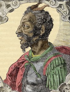 Retrato de Atila de la obra de Bernardino Corio “Elogia Virorum Illustris”, Milán siglo XVI de Italian School