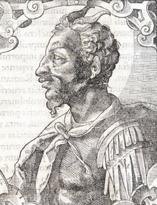 Retrato de Atila de la obra de Bernardino Corio “Elogia Virorum Illustris”, Milán siglo XVI de Italian School