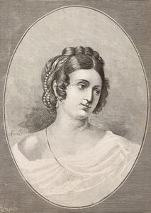 Retrato de Costanza Monti (1792-1840), poeta italiana, grabado por Centenari de L