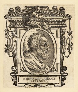 Retrato de Cristofano Gherardi o Cristoforo Gherardi, también conocido como il Doceno, pintor italiano del Renacimiento tardío o período manierista, activo principalmente en Florencia y Toscana de Italian School