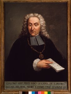 Retrato del compositor italiano Giacomo Perti (1661-1756) de Italian School