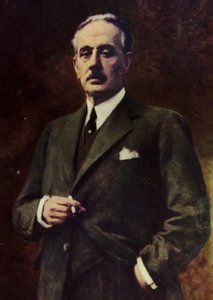 Retrato de Giacomo Puccini (litografía en color) de Italian School