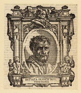 Retrato de Giovanni Battista Franco, pintor manierista y grabador italiano activo en Roma, Urbino y Venecia a mediados del siglo XVI