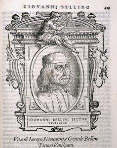 Retrato de Giovanni Bellini (c.1431-1516) de Las vidas de los artistas de Vasari, publicado por primera vez en 1550 de Italian School