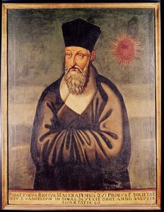 Retrato de Matteo Ricci (1552-1610) misionero italiano, fundador de la misión jesuita en China de Italian School