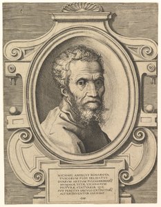 Retrato de Miguel Ángel, pub. c. 1564 de Italian School