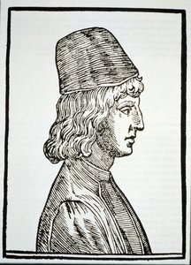 Retrato de Pico della Mirandola (1463-94), de Delle Celeste Fisionomia por Giovanni Battista della Porta, Padua 1616, ilustrado en Historia de la Magia, publicado a finales del siglo XIX de Italian School
