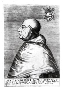 Retrato del Papa Alejandro VI (1492-1503) siglo XVI-XVII de Italian School