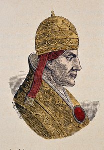 Retrato del Papa Celestino III (1191-1198) de Italian School