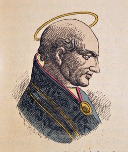 Retrato del Papa Dámaso I (366-384) de Italian School