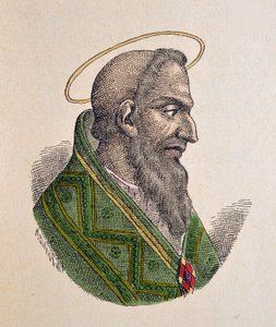 Retrato del Papa Eugenio I (654-657) de Italian School