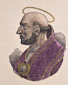 Retrato del Papa Martín I (649-655) de Italian School